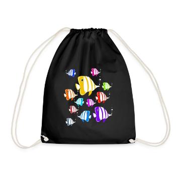 Poissons tropicaux - Sac de sport léger - noir - Devant