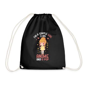 Anime K-Drama - Sac de sport léger - noir - Devant
