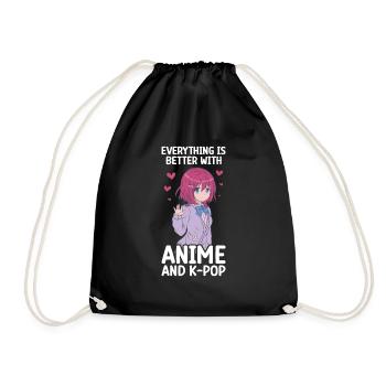 Anime K-Drama - Sac de sport léger - noir - Devant