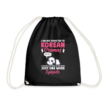 Panda K-Drama - Sac de sport léger - noir - Devant