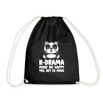 Panda K-Drama - Sac de sport léger - noir - Devant