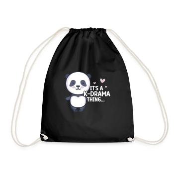 Panda K-Drama - Sac de sport léger - noir - Devant