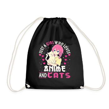 Anime Girl. Merch Anime. Otaku Manga - Sac de sport léger - noir - Devant