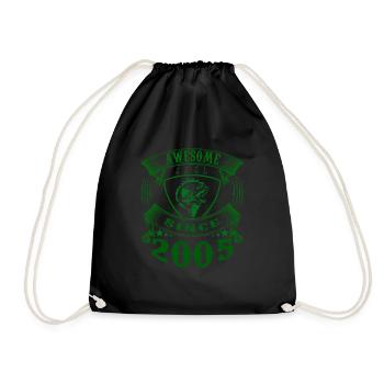 Génial depuis 2005. Angel, l’anniversaire du pêcheur - Sac de sport léger - noir - Devant