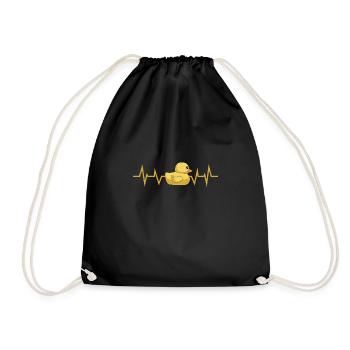 Bain battement de cœur de canard - Sac de sport léger - noir - Devant