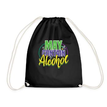 Alcohol Lover Festival Parade Beads Mardi Gras - Turnbeutel - Schwarz - Vorne