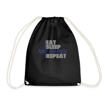 Bicycle Accessories Cyclist Motif - Drawstring Bag - black - Front