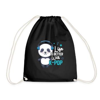 K-Pop Panda - Sac de sport léger - noir - Devant
