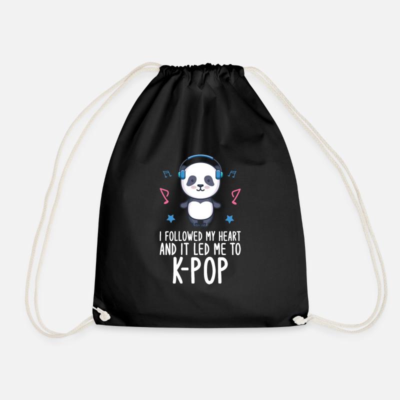 K-Pop Panda - Turnbeutel - Schwarz