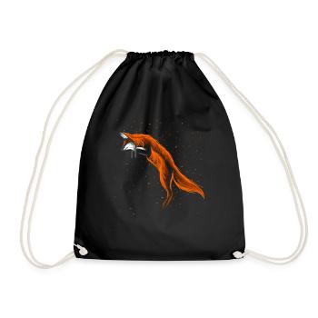 Fuchs Springen - Turnbeutel - Schwarz - Vorne