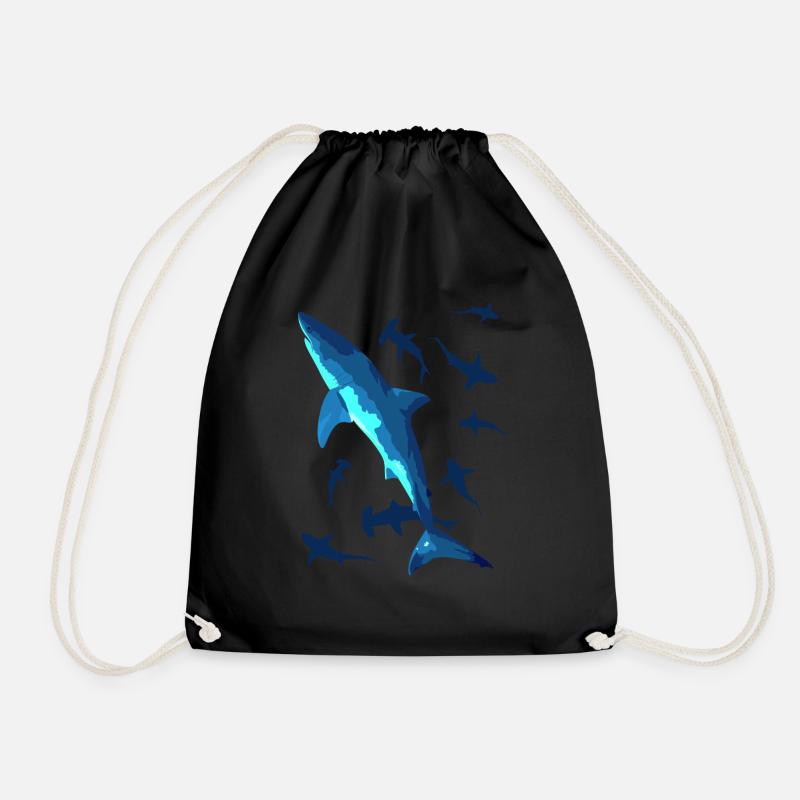 Grands requins blancs - Sac de sport léger - noir