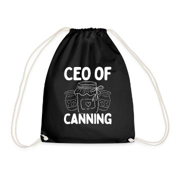 Canning Season Food Perservation Canner Homestead - Drawstring Bag - black - Front
