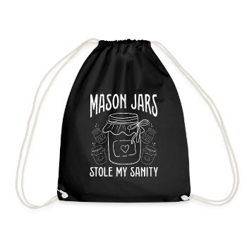 Homesteading Canning Season Food Perserving - Drawstring Bag - black - Front
