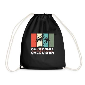 Californie Soleil d’été Palm Beach Eau - Sac de sport léger - noir - Devant