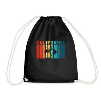 Californie Soleil d’été Palm Beach Eau - Sac de sport léger - noir - Devant