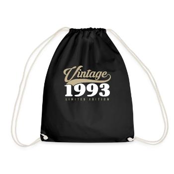 30 ans né en 1993 rétro 30e anniversaire - Sac de sport léger - noir - Devant