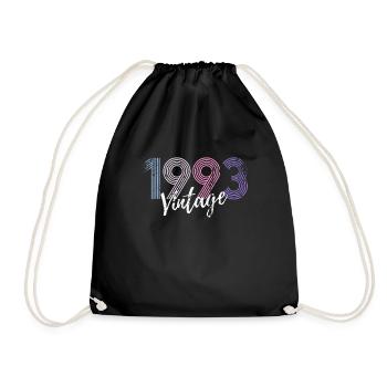 30 ans né en 1993 rétro 30e anniversaire - Sac de sport léger - noir - Devant