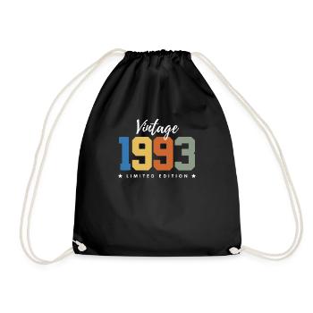 30 ans né en 1993 rétro 30e anniversaire - Sac de sport léger - noir - Devant