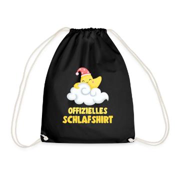 Offizielles Schlafshirt Stern Schlafen Kinder - Turnbeutel - Schwarz - Vorne