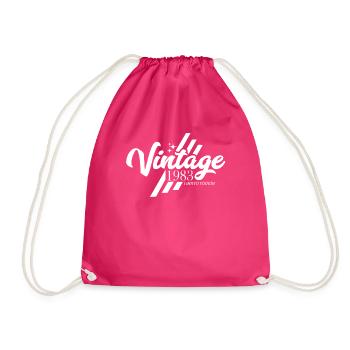 Vintage 1983 Geburtstag Retro - Turnbeutel - Fuchsia - Vorne
