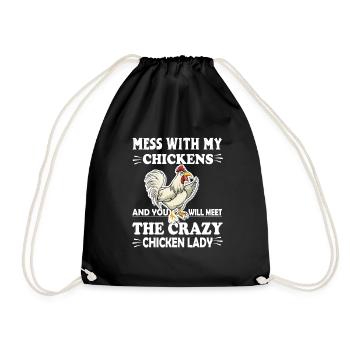 Déconner avec mes poulets - Sac de sport léger - noir - Devant