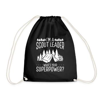 Scouting in the A Scout Leader Boy Scouts Team LeaderS - Drawstring Bag - black - Front
