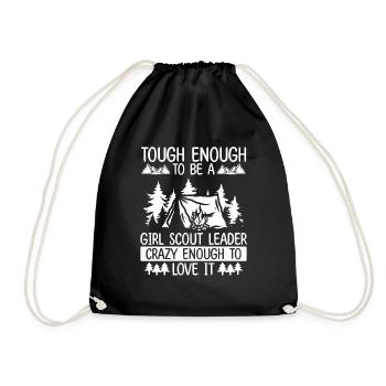 Club Scouting Tough enough to be a Scout Leader - Drawstring Bag - black - Front