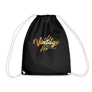 Millésime 1983 Anniversaire Rétro - Sac de sport léger - noir - Devant