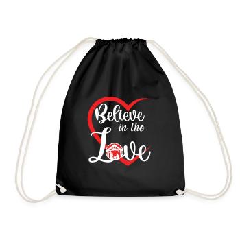 Believe In The Love this Christmas - Drawstring Bag - black - Front