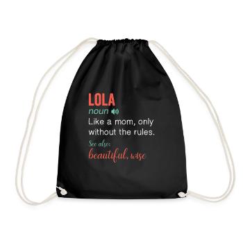 Lola Noun Citation humoristique drôle - Sac de sport léger - noir - Devant