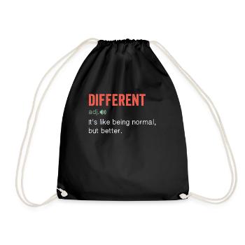 Different Noun Funny humor quote - Turnbeutel - Schwarz - Vorne