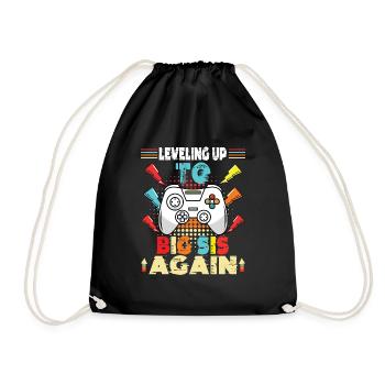 Promoted to Big Sis - Drawstring Bag - black - Front
