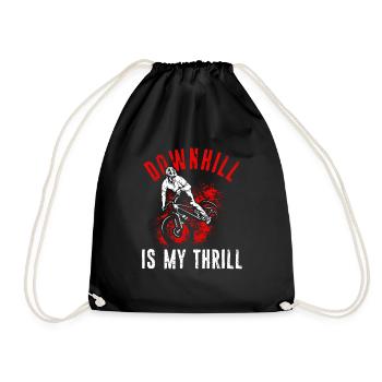 DOWNHILL IS MY THRILL - Fahrrad Motorsport Adrena - Turnbeutel - Schwarz - Vorne