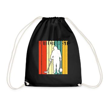 Metal detector - Drawstring Bag - black - Front