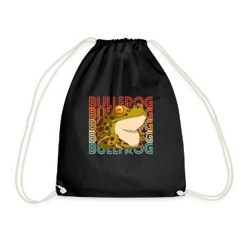 Bullfrog Frog Gift - Drawstring Bag - black - Front