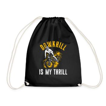 DOWNHILL IS MY THRILL - Hobbybiker Mountainbike Ou - Turnbeutel - Schwarz - Vorne