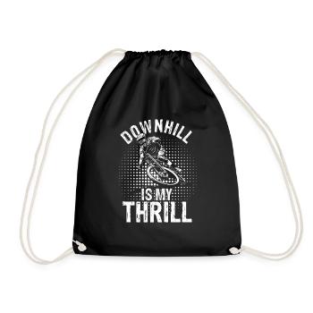 Bikelovers Mountainbike Motiv Fahrradfans Outdoor - Turnbeutel - Schwarz - Vorne