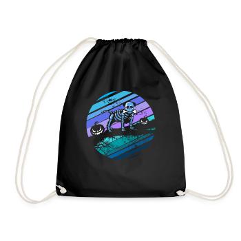 Chien à l’Halloween - Sac de sport léger - noir - Devant