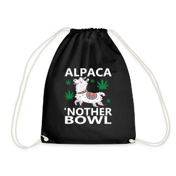 Alpaca Nother Bowl Funny Marijuana - Turnbeutel - Schwarz - Vorne