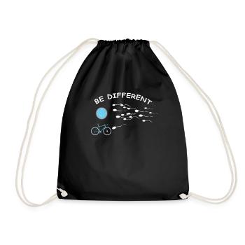 Bicycle Accessories Cyclist Motif - Drawstring Bag - black - Front