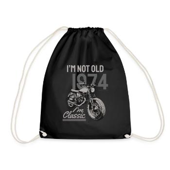 I'm Not Old I'm Classic. Biker Geburtstag 1974 - Turnbeutel - Schwarz - Vorne