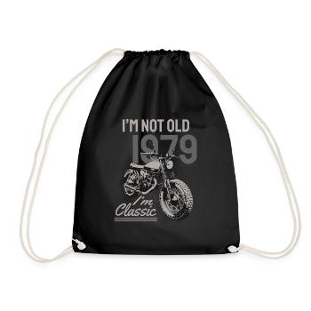 Je ne suis pas vieux, je suis classique. Anniversaire Motard 1979 - Sac de sport léger - noir - Devant