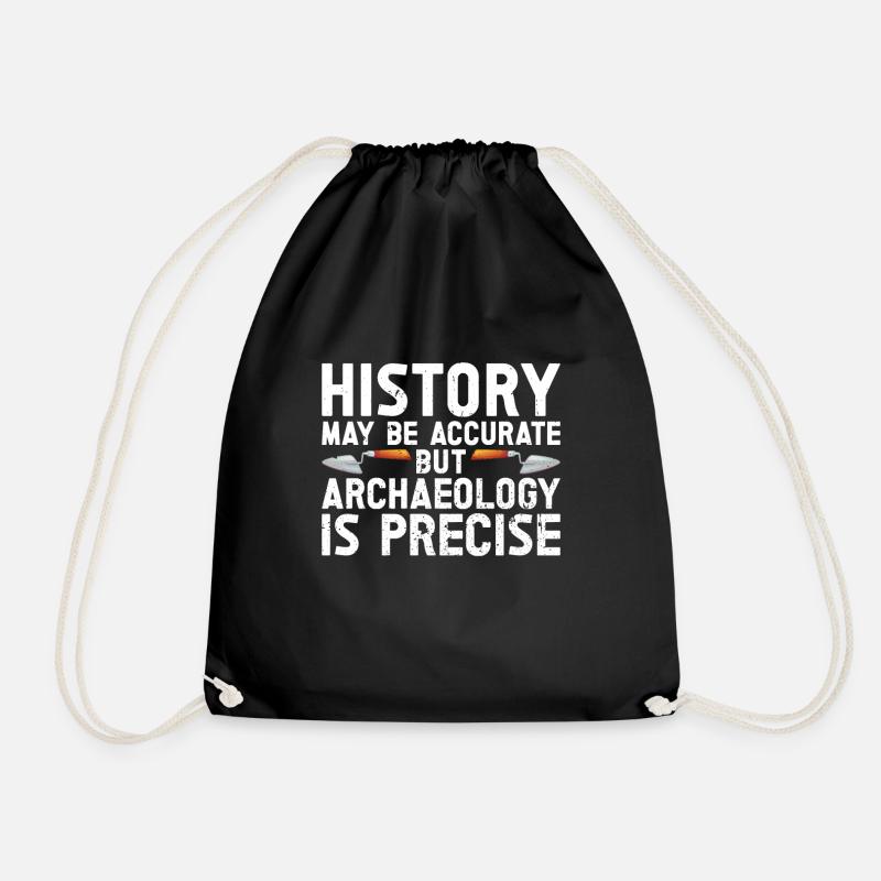 Archaeology - Drawstring Bag - black