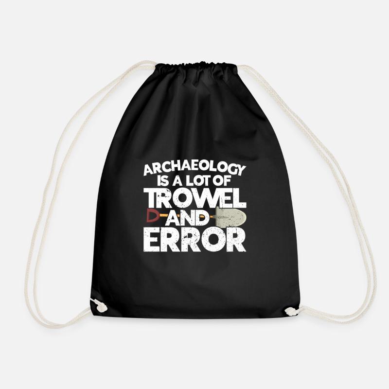 Archaeology - Drawstring Bag - black