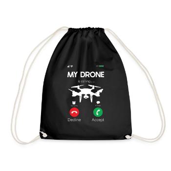 Drone - Drawstring Bag - black - Front