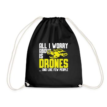Drone - Drawstring Bag - black - Front