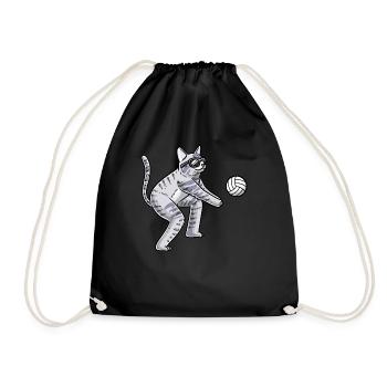 Drôle d’amoureux des chats Joueur de volley-ball Pet - Sac de sport léger - noir - Devant