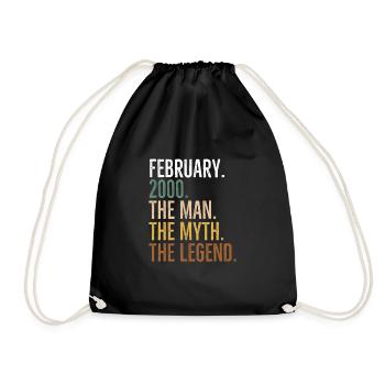 Februar 2000 The Man The Myth The Legend - Turnbeutel - Schwarz - Vorne