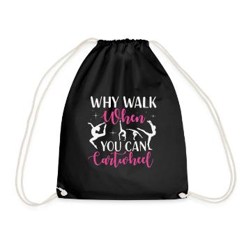 Drôle de gymnastique Gymnaste cadeau pour filles Femmes Cool - Sac de sport léger - noir - Devant