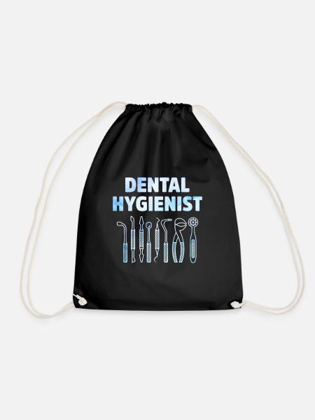 Dental Hygienist Dental Assistant Dentist Apprecia - Drawstring Bag - black
